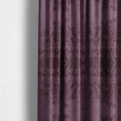 Savoy Lustrous Plain Velvet Upholstery Fabrics In Passion Purple Colour - Made To Measure Curtains