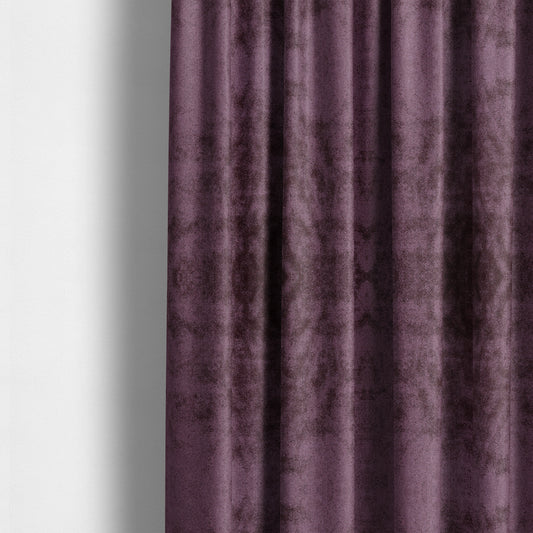 Savoy Lustrous Plain Velvet Upholstery Fabrics In Passion Purple Colour - Made To Measure Curtains