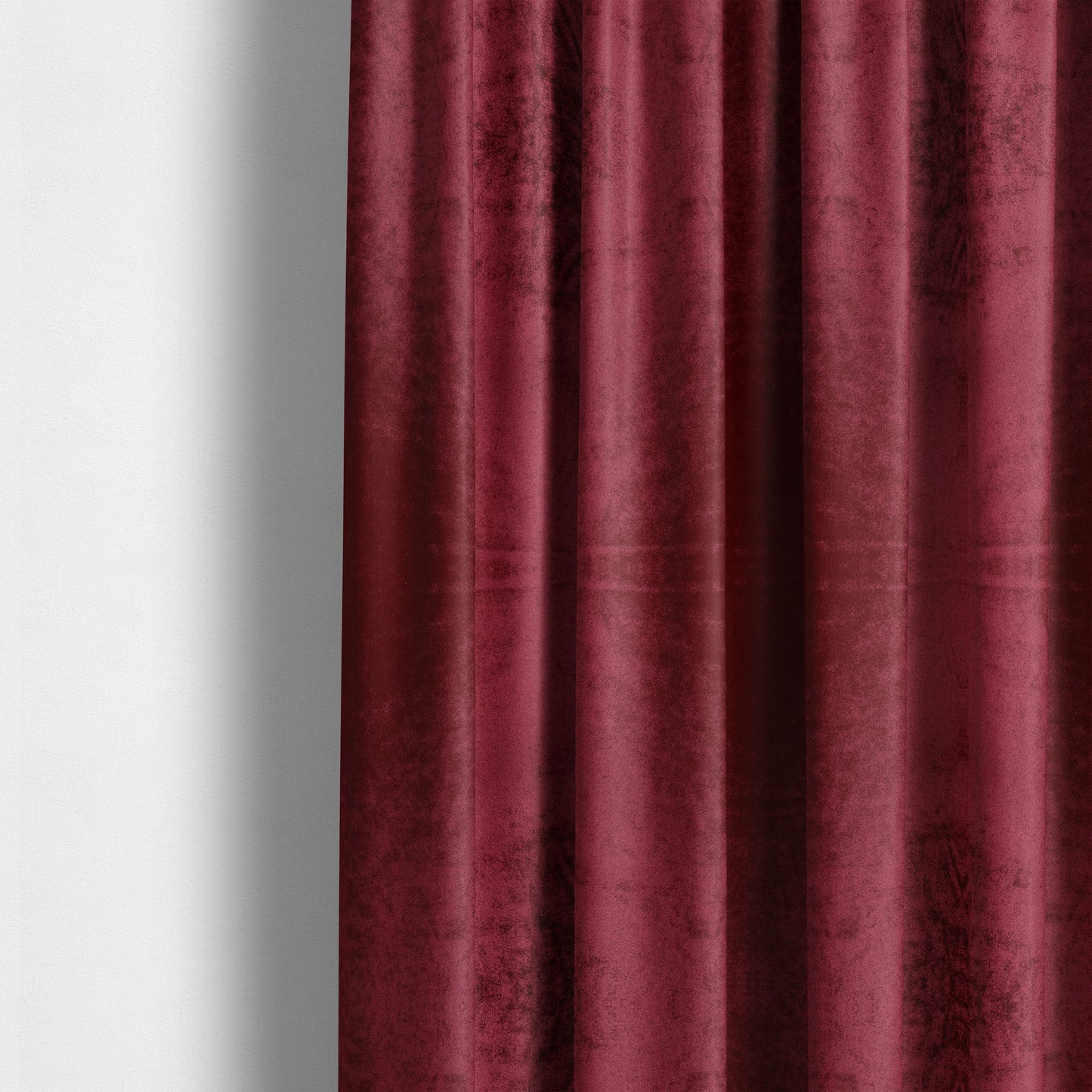 Savoy Lustrous Plain Velvet Upholstery Fabrics In Burgundy Red Colour - Made To Measure Curtains