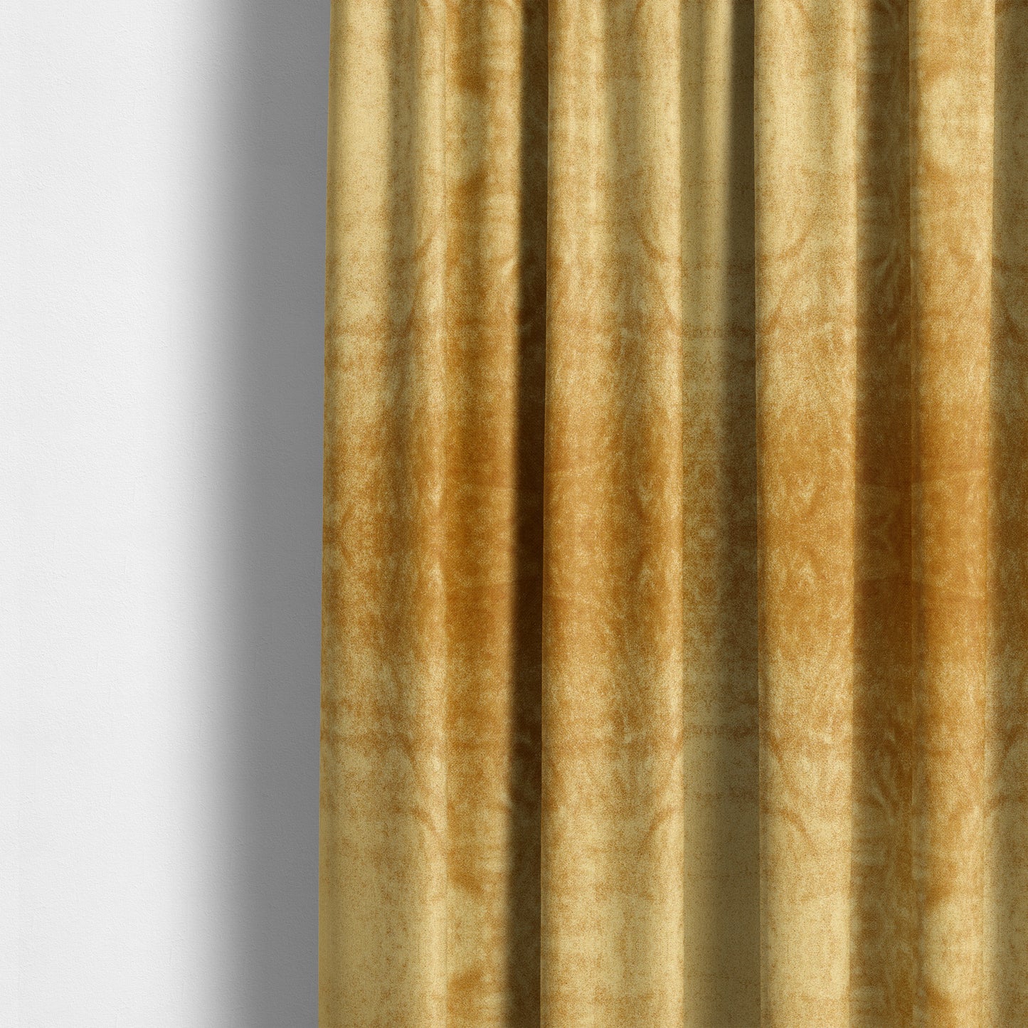 Savoy Lustrous Plain Velvet Upholstery Fabrics In Gold Colour - Made To Measure Curtains