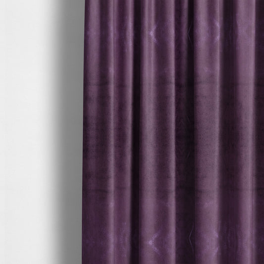 Savoy Lustrous Plain Velvet Upholstery Fabrics In Violet Purple Colour - Made To Measure Curtains