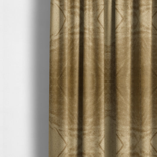 Savoy Lustrous Plain Velvet Upholstery Fabrics In Latte Brown Colour - Made To Measure Curtains