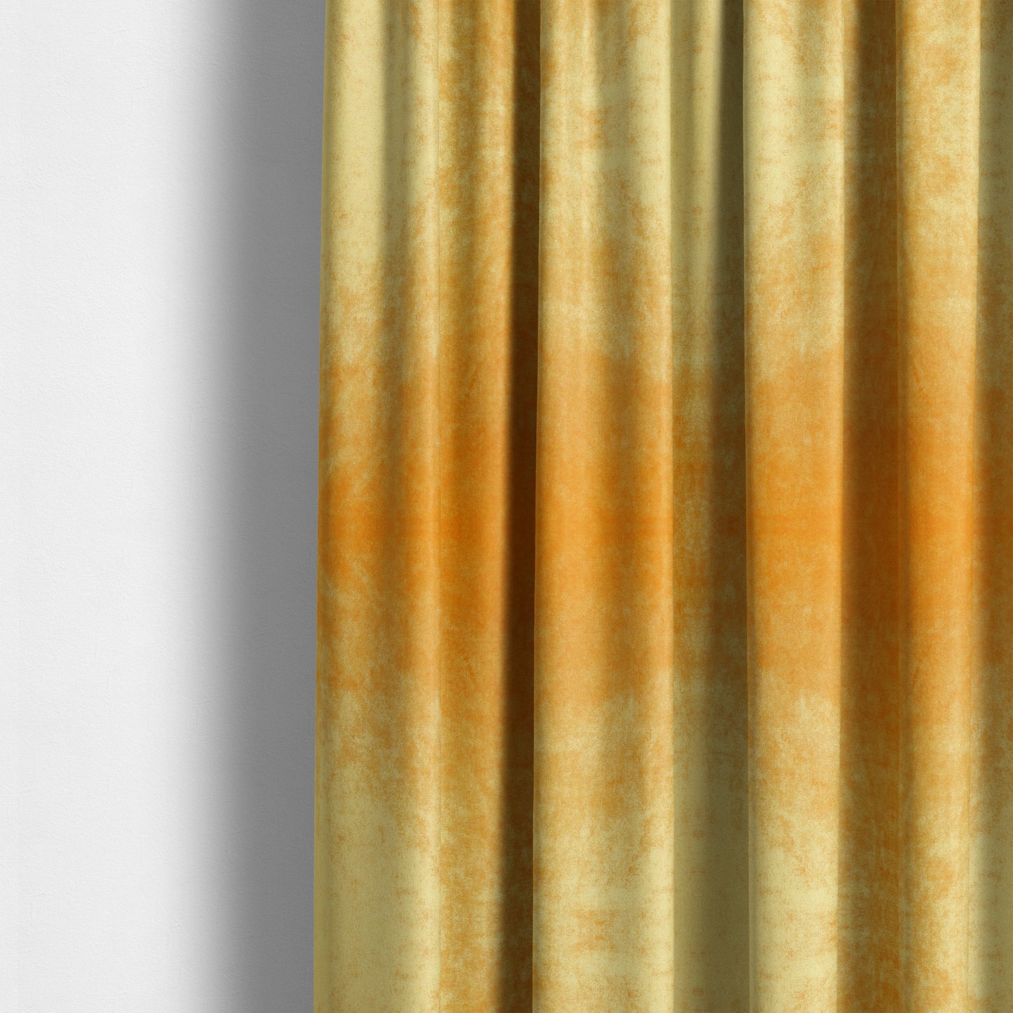 Savoy Lustrous Plain Velvet Upholstery Fabrics In Yellow Colour - Made To Measure Curtains