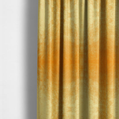 Savoy Lustrous Plain Velvet Upholstery Fabrics In Yellow Colour - Made To Measure Curtains