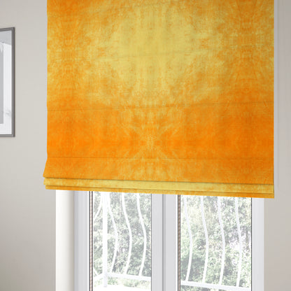 Savoy Lustrous Plain Velvet Upholstery Fabrics In Yellow Colour - Roman Blinds