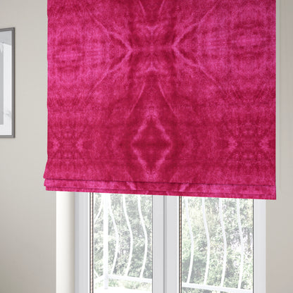 Savoy Lustrous Plain Velvet Upholstery Fabrics In Magenta Pink Colour - Roman Blinds