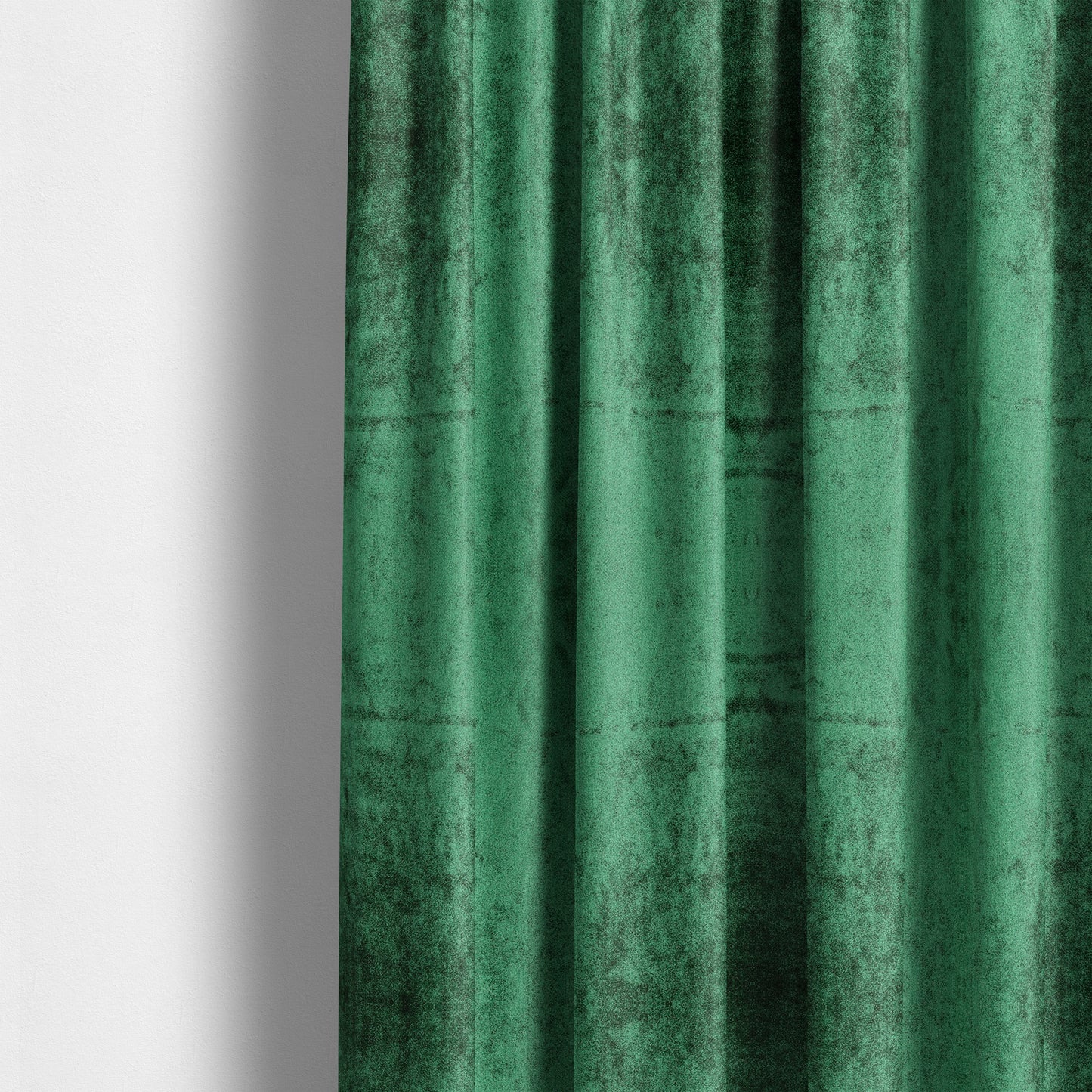 Savoy Lustrous Plain Velvet Upholstery Fabrics In Emerald Green Colour - Made To Measure Curtains