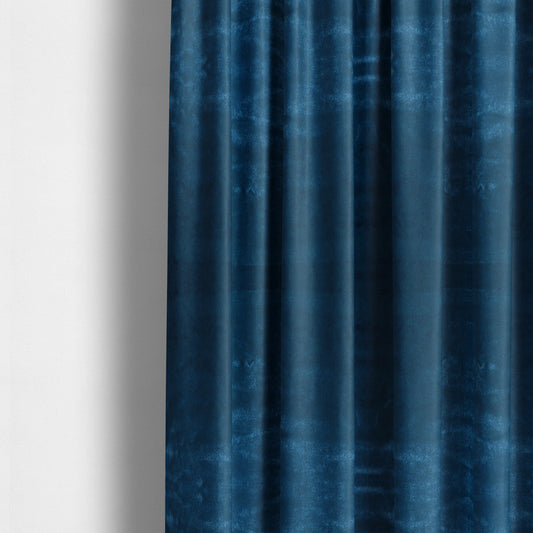 Savoy Lustrous Plain Velvet Upholstery Fabrics In Navy Blue Colour - Made To Measure Curtains