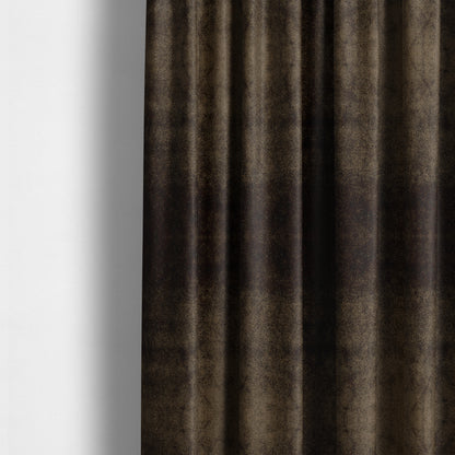 Savoy Lustrous Plain Velvet Upholstery Fabrics In Brown Colour - Made To Measure Curtains