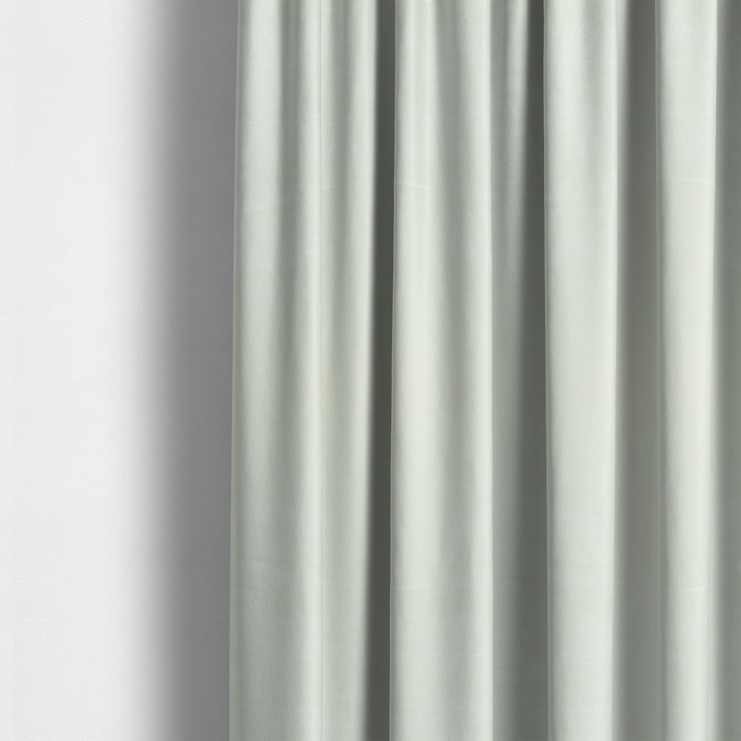 Savoy Lustrous Plain Velvet Upholstery Fabrics In White Colour - Made To Measure Curtains