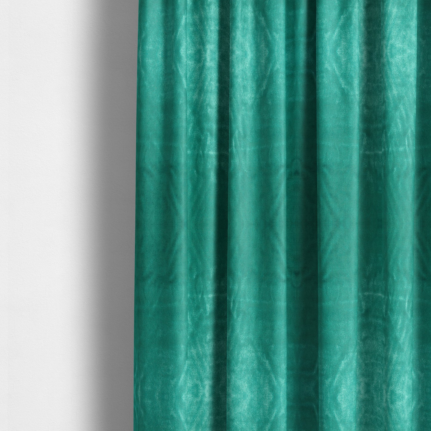 Savoy Lustrous Plain Velvet Upholstery Fabrics In Teal Blue Colour - Made To Measure Curtains