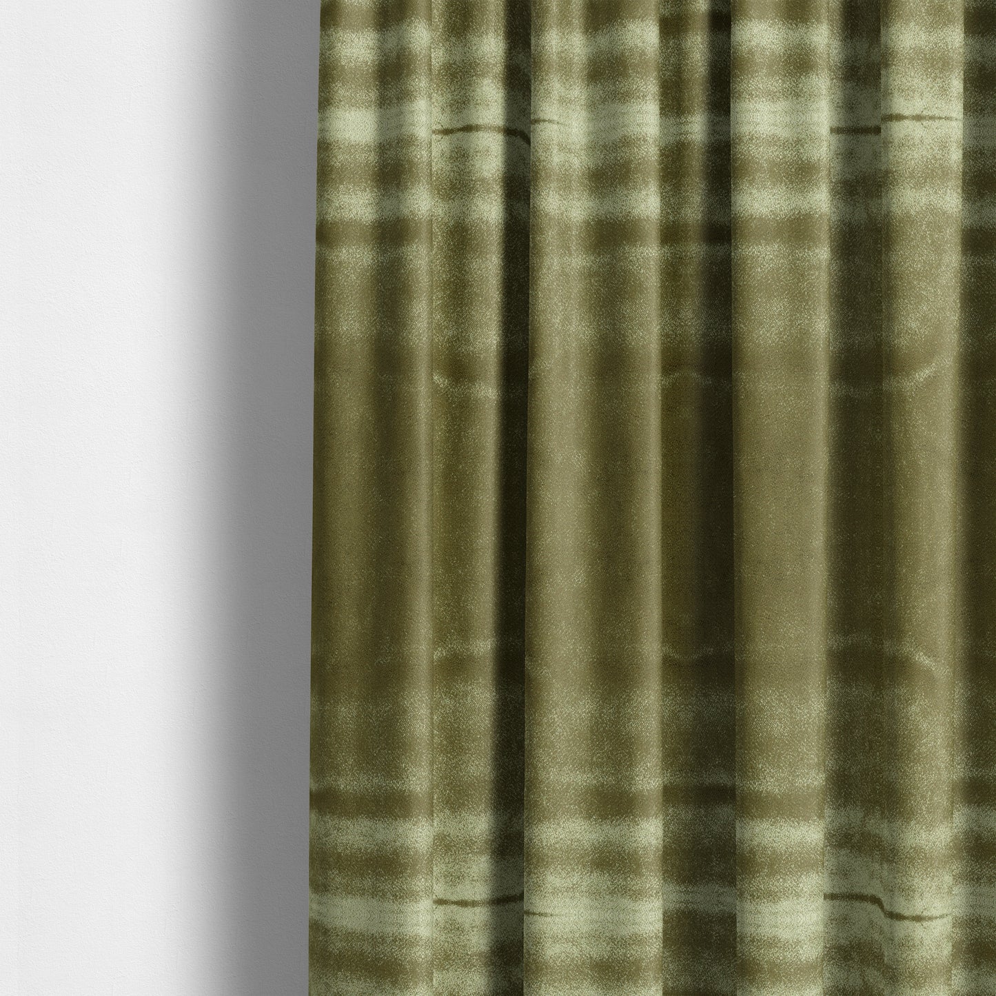 Savoy Lustrous Plain Velvet Upholstery Fabrics In Moss Green Colour - Made To Measure Curtains