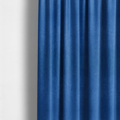 Sicily Soft Lightweight Low Pile Velvet Upholstery Fabric In Cobalt Blue Colours - Made To Measure Curtains