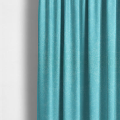 Sicily Soft Lightweight Low Pile Velvet Upholstery Fabric In Light Blue Teal Colour - Made To Measure Curtains