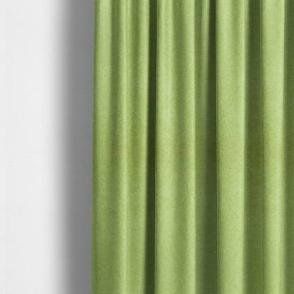 Sicily Soft Lightweight Low Pile Velvet Upholstery Fabric In Lime Green Colour - Made To Measure Curtains