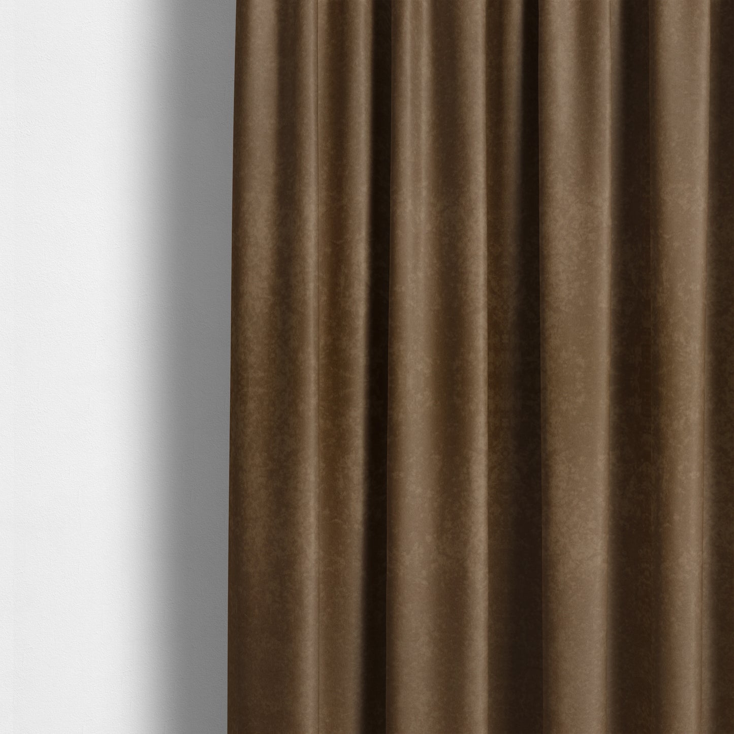 Sicily Soft Lightweight Low Pile Velvet Upholstery Fabric In Brown Colour - Made To Measure Curtains