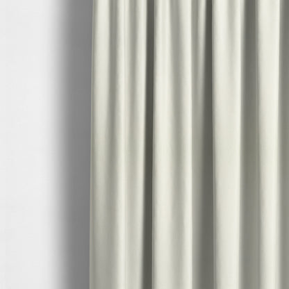 Sicily Soft Lightweight Low Pile Velvet Upholstery Fabric In Ivory Cream Colour - Made To Measure Curtains