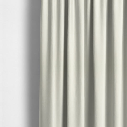 Sicily Soft Lightweight Low Pile Velvet Upholstery Fabric In Ivory Cream Colour - Made To Measure Curtains