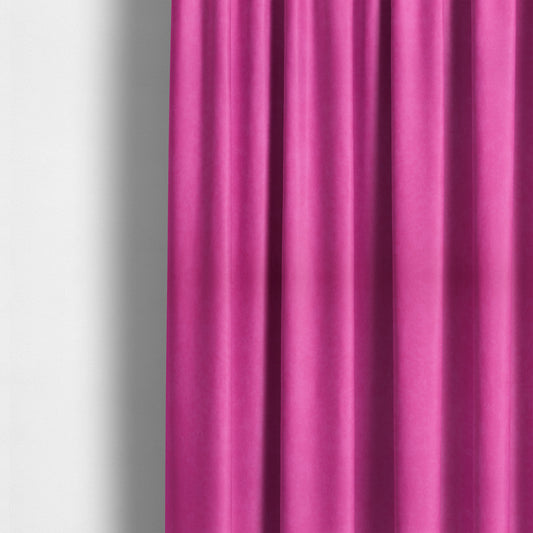 Sicily Soft Lightweight Low Pile Velvet Upholstery Fabric In Lipstick Pink Colour - Made To Measure Curtains