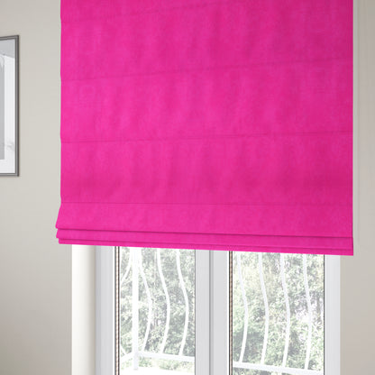 Sicily Soft Lightweight Low Pile Velvet Upholstery Fabric In Lipstick Pink Colour - Roman Blinds