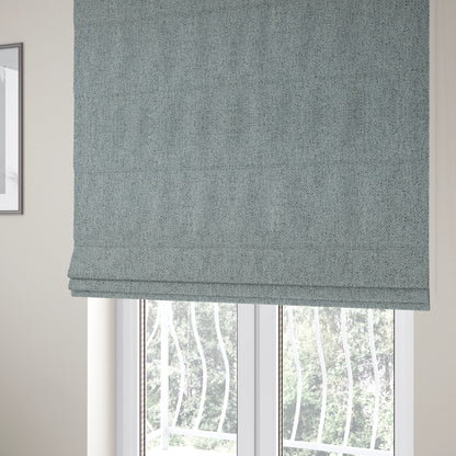 Simbai Plain Woven Jacquard Textured Chenille Furnishing Fabric In Grey Colour - Roman Blinds