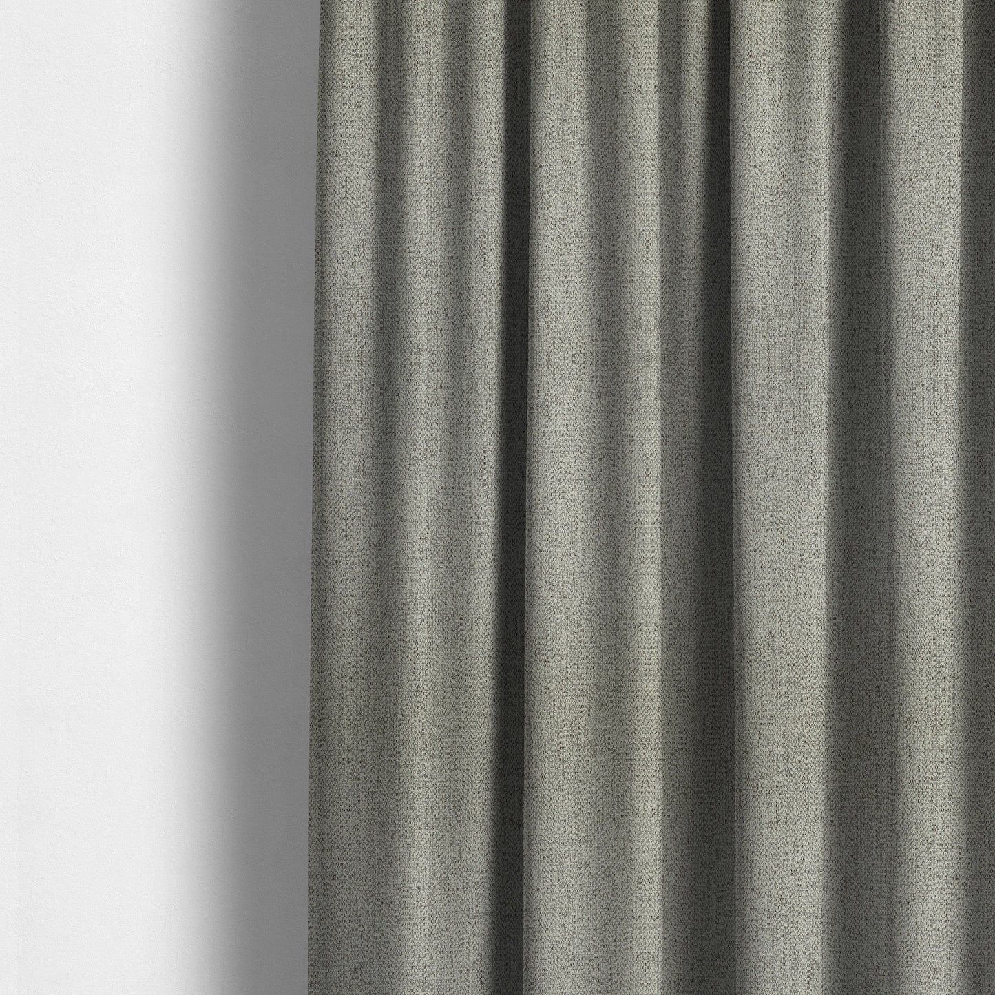 Simbai Plain Woven Jacquard Textured Chenille Furnishing Fabric In White Colour - Made To Measure Curtains