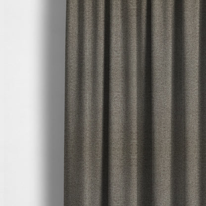 Simbai Plain Woven Jacquard Textured Chenille Furnishing Fabric In Brown Colour - Made To Measure Curtains