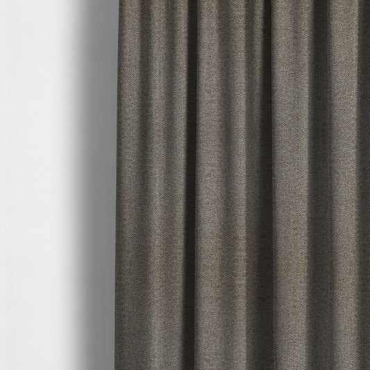 Simbai Plain Woven Jacquard Textured Chenille Furnishing Fabric In Brown Colour - Made To Measure Curtains