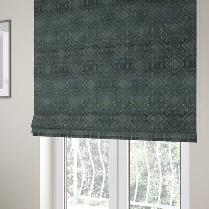 Sorata Velvet Textured Heavyweight Pattern Blue Colour Velvet Upholstery Furnishing Fabric - Roman Blinds