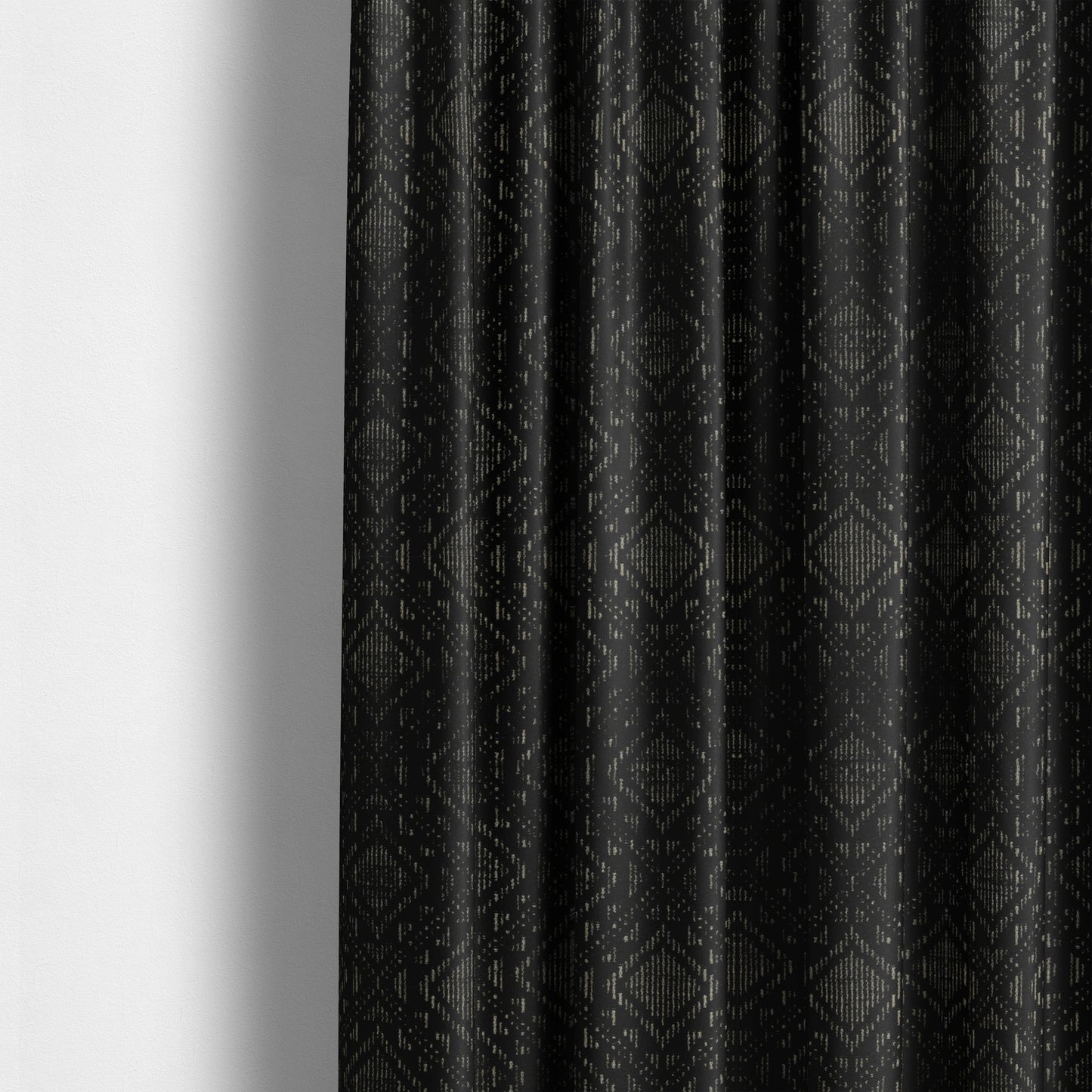 Sorata Velvet Textured Heavyweight Pattern Black Colour Velvet Upholstery Furnishing Fabric - Made To Measure Curtains