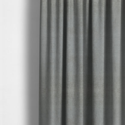 Sorento Luxurious Soft Low Pile Chenille Fabric Silver Colour Upholstery Fabrics - Made To Measure Curtains