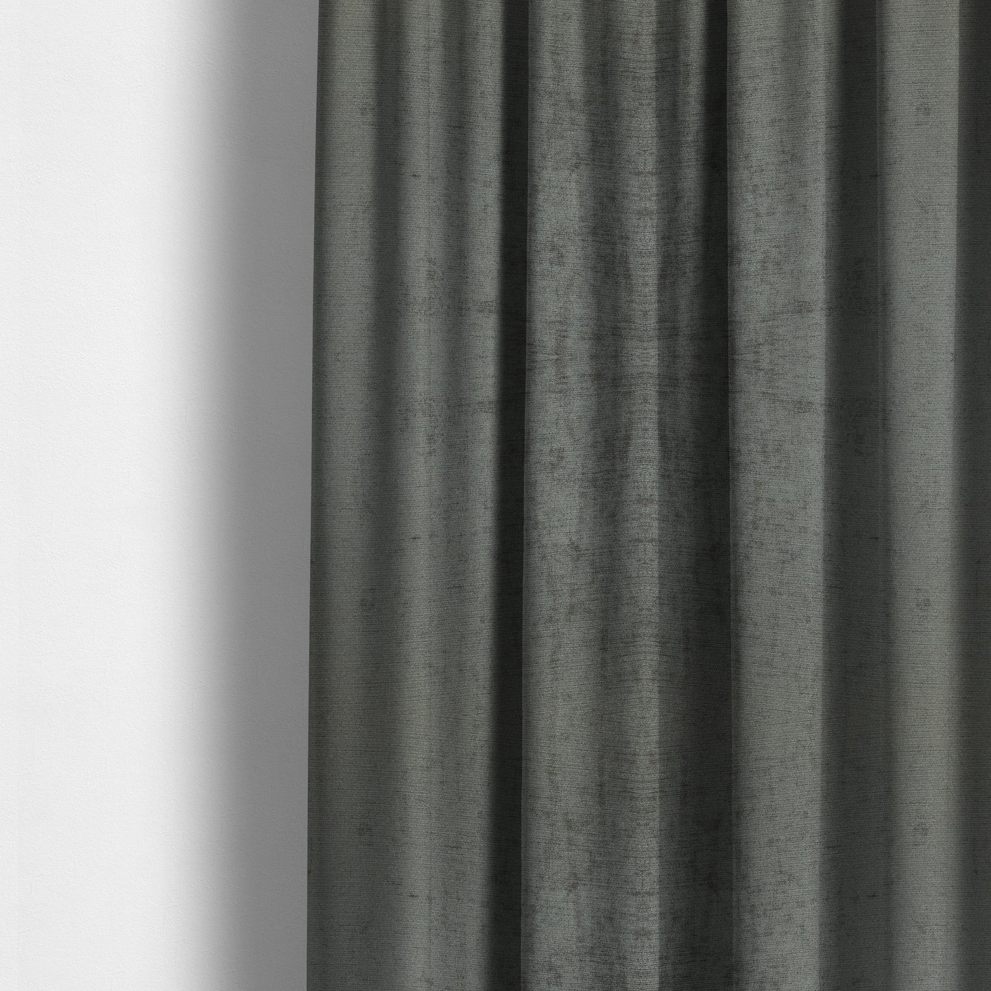 Sorento Luxurious Soft Low Pile Chenille Fabric Grey Colour Upholstery Fabrics - Made To Measure Curtains