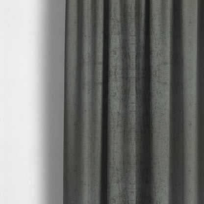 Sorento Luxurious Soft Low Pile Chenille Fabric Grey Colour Upholstery Fabrics - Made To Measure Curtains