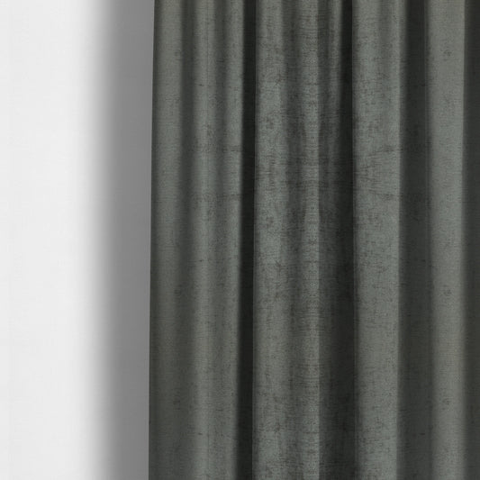 Sorento Luxurious Soft Low Pile Chenille Fabric Grey Colour Upholstery Fabrics - Made To Measure Curtains