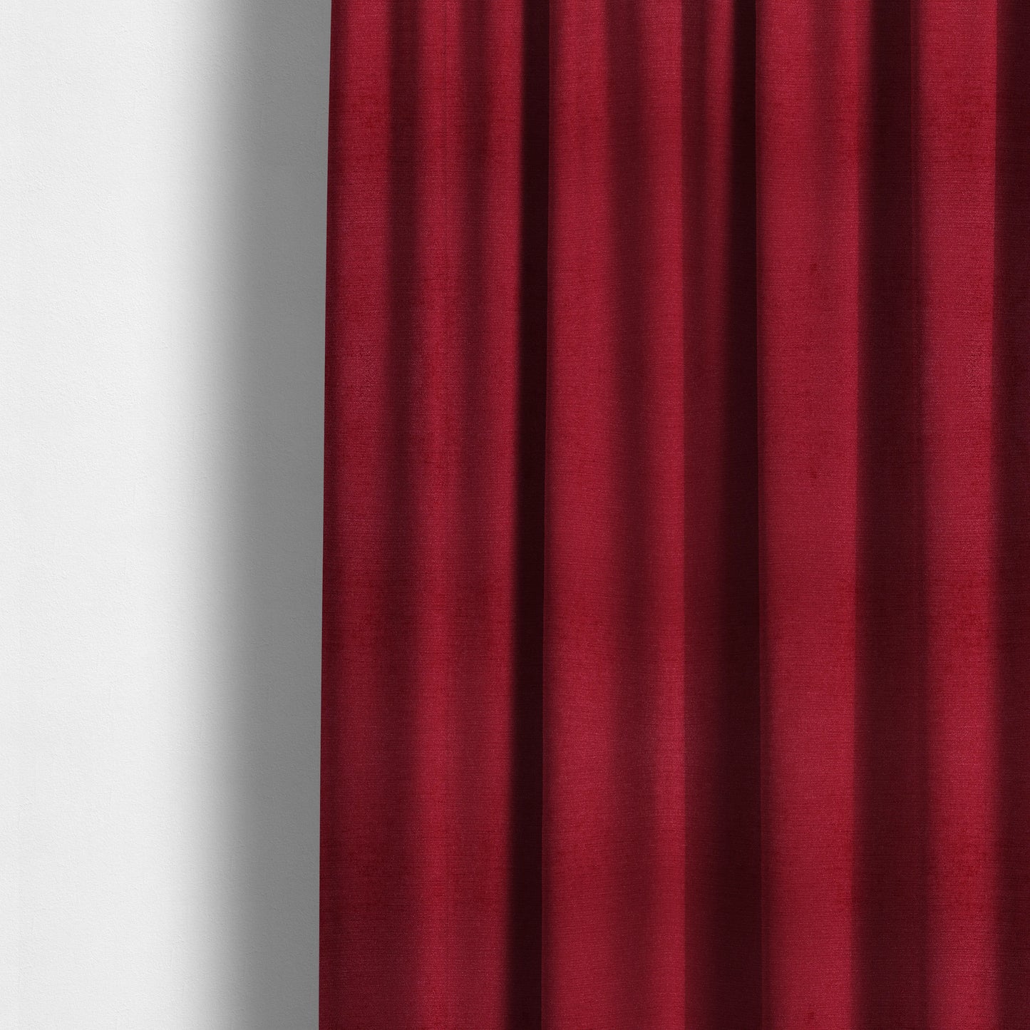 Sorento Luxurious Soft Low Pile Chenille Fabric Red Colour Upholstery Fabrics - Made To Measure Curtains