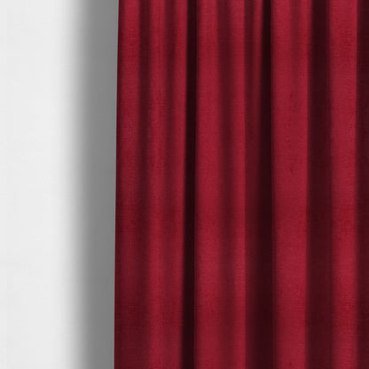 Sorento Luxurious Soft Low Pile Chenille Fabric Red Colour Upholstery Fabrics - Made To Measure Curtains