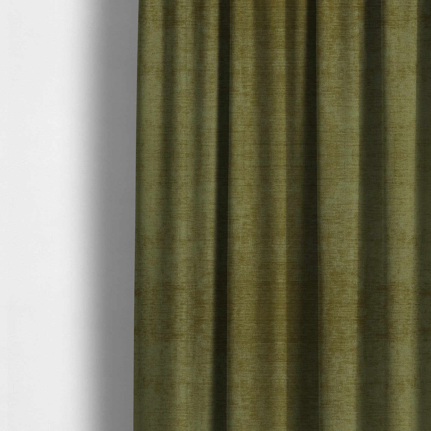 Sorento Luxurious Soft Low Pile Chenille Fabric Green Colour Upholstery Fabrics - Made To Measure Curtains