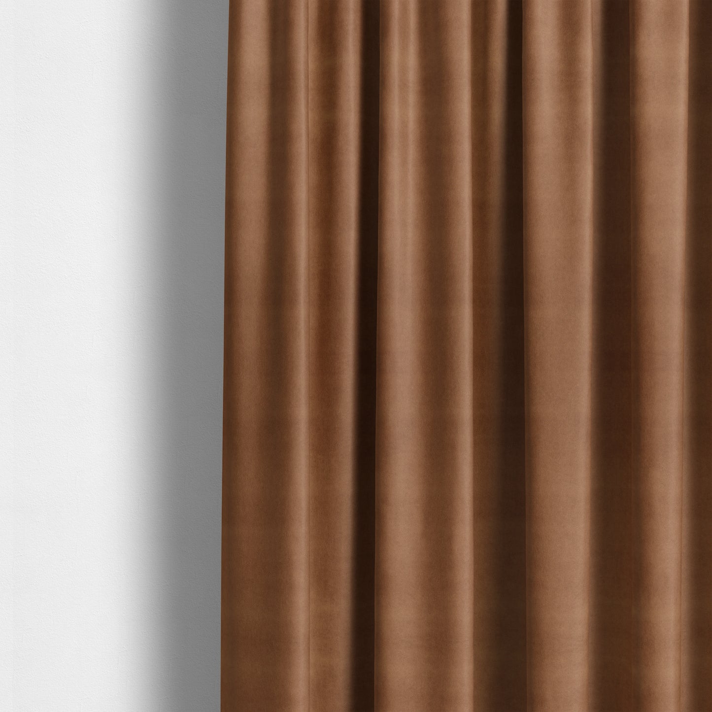 Suez Soft Moleskin Grain Textured Velvet Orange Upholstery Fabric - Made To Measure Curtains