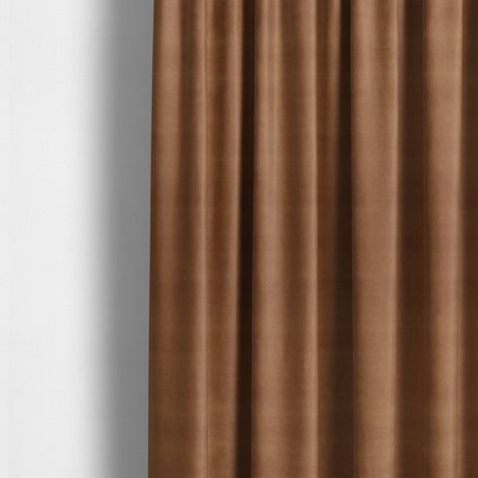 Suez Soft Moleskin Grain Textured Velvet Orange Upholstery Fabric - Made To Measure Curtains