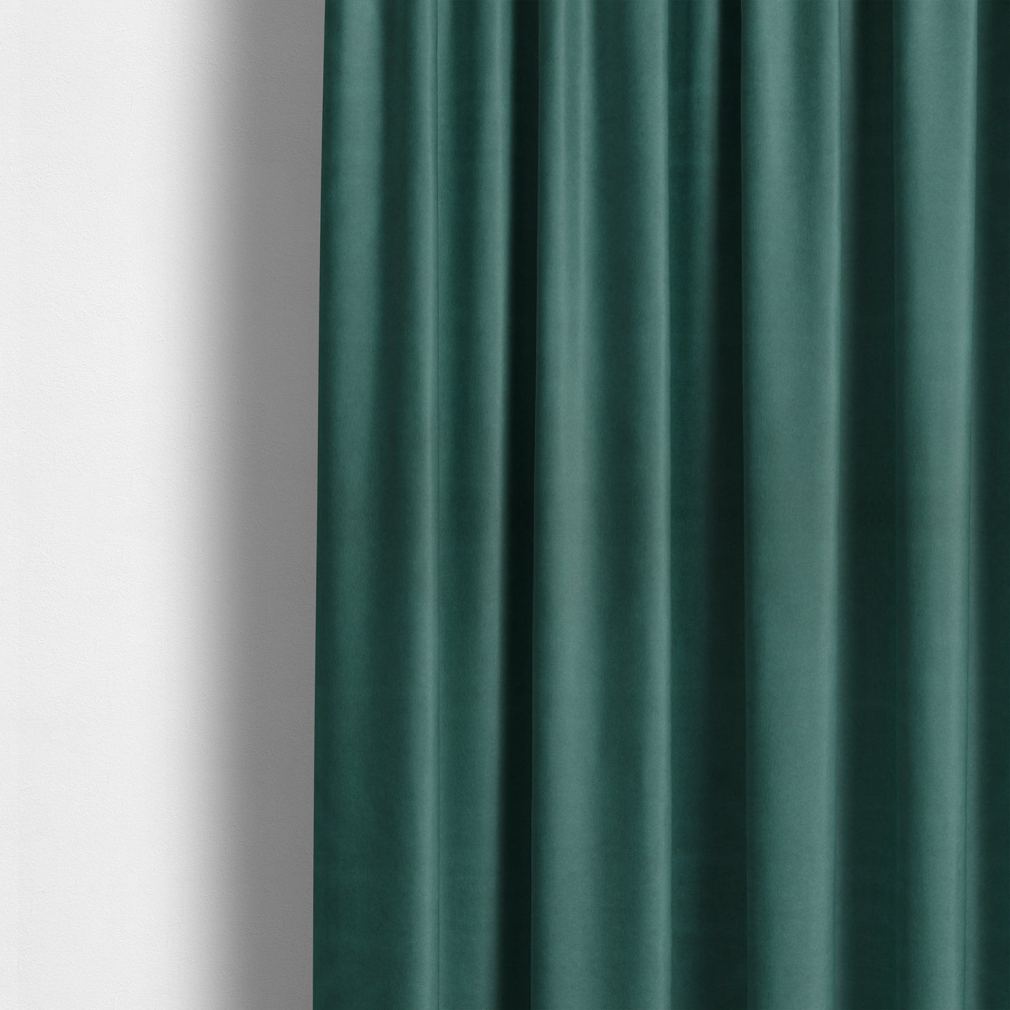 Suez Soft Moleskin Grain Textured Velvet Teal Blue Upholstery Fabric - Made To Measure Curtains