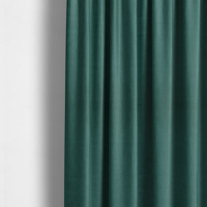 Suez Soft Moleskin Grain Textured Velvet Teal Blue Upholstery Fabric - Made To Measure Curtains