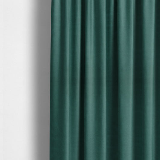 Suez Soft Moleskin Grain Textured Velvet Teal Blue Upholstery Fabric - Made To Measure Curtains