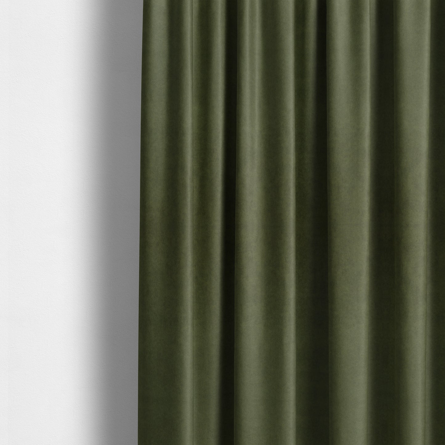 Suez Soft Moleskin Grain Textured Velvet Green Upholstery Fabric - Made To Measure Curtains