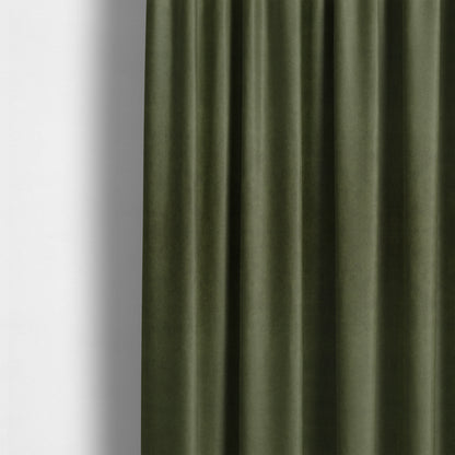 Suez Soft Moleskin Grain Textured Velvet Green Upholstery Fabric - Made To Measure Curtains