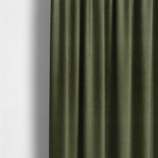 Suez Soft Moleskin Grain Textured Velvet Green Upholstery Fabric - Made To Measure Curtains