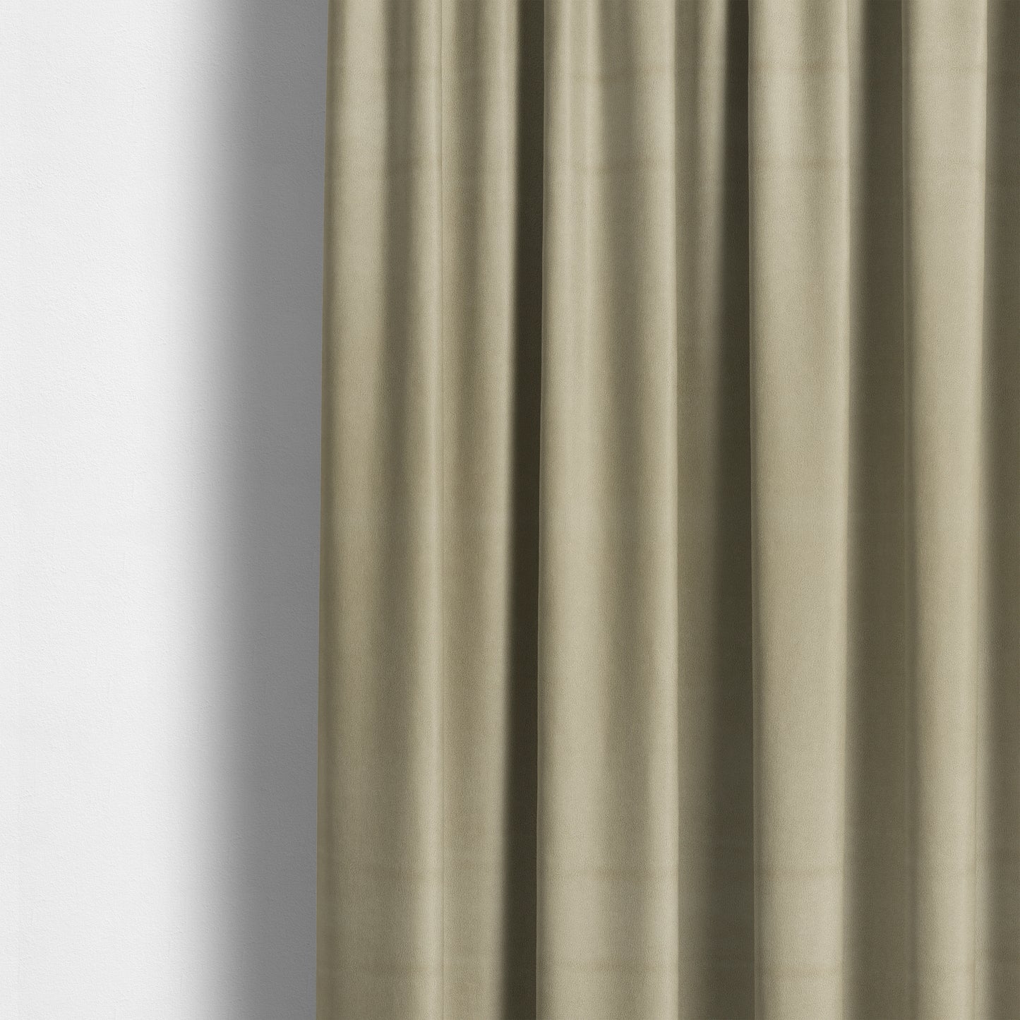 Suez Soft Moleskin Grain Textured Velvet Beige Upholstery Fabric - Made To Measure Curtains