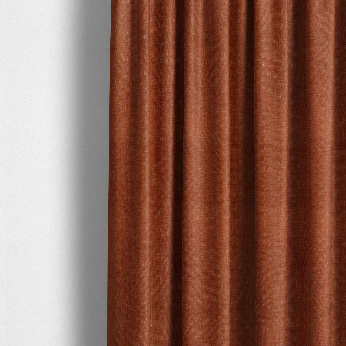 Tanga Superbly Soft Textured Plain Chenille Material Orange Colour Furnishing Upholstery Fabrics - Made To Measure Curtains