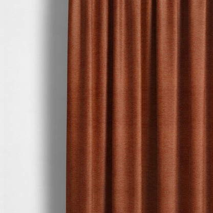 Tanga Superbly Soft Textured Plain Chenille Material Orange Colour Furnishing Upholstery Fabrics - Made To Measure Curtains