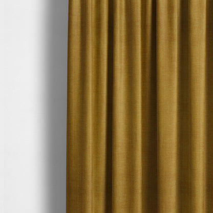 Tanga Superbly Soft Textured Plain Chenille Material Yellow Colour Furnishing Upholstery Fabrics - Made To Measure Curtains