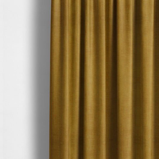 Tanga Superbly Soft Textured Plain Chenille Material Yellow Colour Furnishing Upholstery Fabrics - Made To Measure Curtains